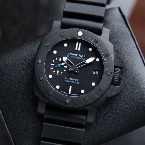 panerai submersible carbotech replica|panerai carbotech 42mm submersible.